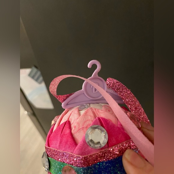 Handcrafted, Barbie inspired ornament with glitter, ribbon, gems, accessories - Picture 10 of 12